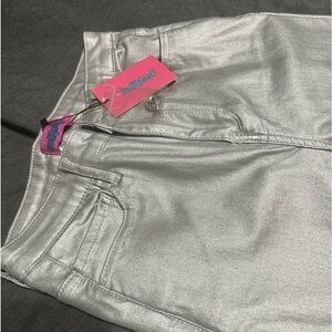 Edikted silver wide leg pants